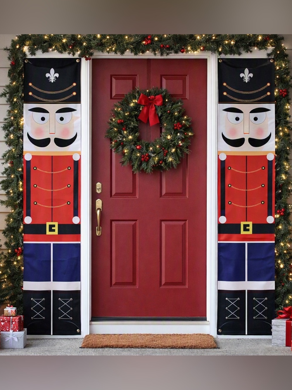 Nutcracker door banner decorations NEW festive nutcrackers for Christmas display